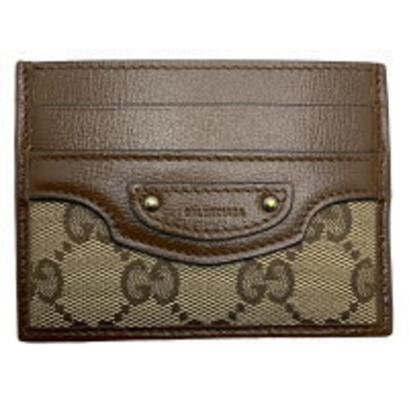 Balenciaga Gucci brown  beige Leather Case GG Hacker Project - Picture 1 of 9